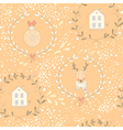 reindeer wreath seamless pattern vector image