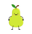 cute cartoon pear kawaii vector image