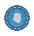 label with map of arizona denim style vector image