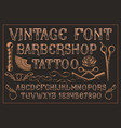vintage typeface vector image