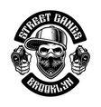 a skull in bandana vector image