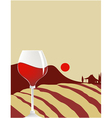 glass of wine vector image vector image
