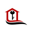 home real estate key vector image