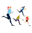 running people sport activity and exercising vector image vector image