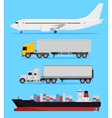 shipping transportation vector image vector image