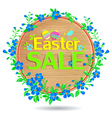 banner easter sale wooden vector image vector image