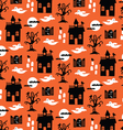 halloween haunted houses and ghosts vector image vector image