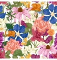 hand drawn seamless floral pattern vector image
