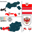 map of tyrol vector image