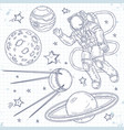 spaceman planets stars vector image