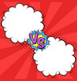 versus letters with speech bubbles in comic pop vector image vector image