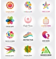 abstract logo template set for branding vector image