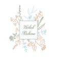 drawing floral vintage template vector image