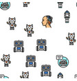 robot development and industry seamless vector image