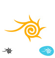 sun tribal spiral logo vector image