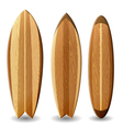wooden surfboards vector image