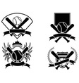 baseball emblem vector image