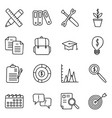 business and finance icons bundle vector image