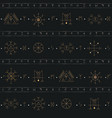 gold viking border seamless pattern vector image