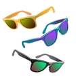 hipster sunglasses set vector image