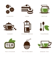 tea icon set vector image