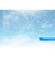falling snow on a blue background vector image vector image