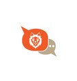 wolf head and face looking in front a chat vector image