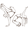 hip-hop dance boy and girl vector image