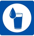 icon with water drop and glass vector image