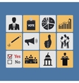 politics voting and elections icons - icon vector image vector image