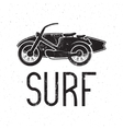 vintage surfing tee design retro surf fest t vector image