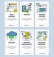 web linear art onboarding screens template vector image