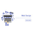 abstract flat of web design and development vector image vector image