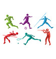 colorful sport flat icon set 01 vector image vector image