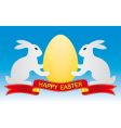 easter bunny and egg vector image