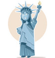 liberty statue caricature celebrating vector image