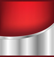 red and silver background vector image vector image