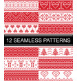 scandinavian patterns christmas vector image