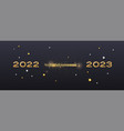 transition from 2022 to new 2023 year load symbol vector image