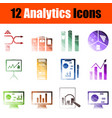 analytics icon set vector image