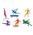 colorful sport flat icon set 06 vector image vector image