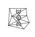 dna authorization line icon vector image