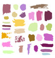 grunge watercolor ink texture set vector image