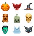 halloween characters vector image