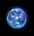 isolated energy ball sphere made lightning vector image vector image