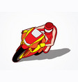 motorcycle racing graphic vector image vector image