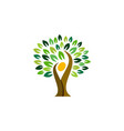 people tree logo symbol icon design vector image vector image