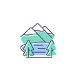 shey-phoksundo national park rgb color icon vector image