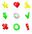 3d icons collection vector image