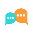 chat icon sms comments speech bubbles vector image